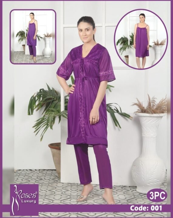 3 PC Nighty For Girls - Image 2