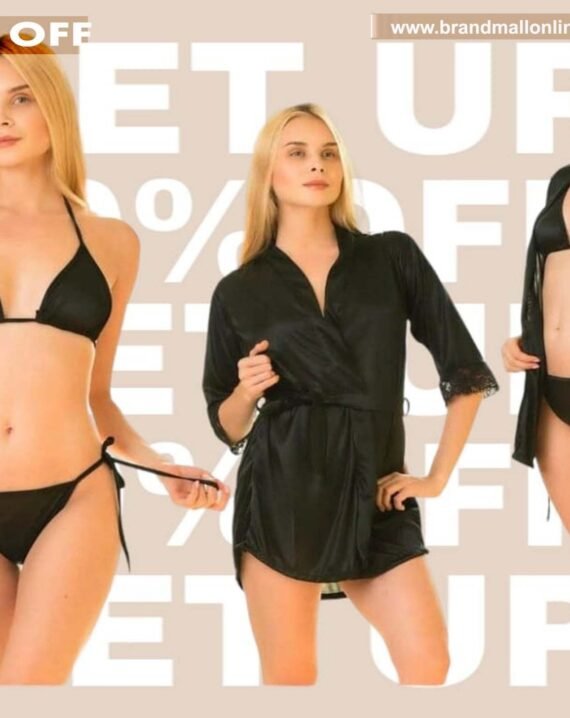 3 PC Sexy Nighty For Girls - Image 2