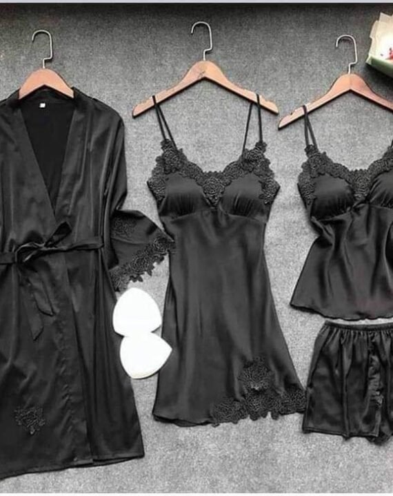4 PC Matching Lace Nighty Dressf - Image 2